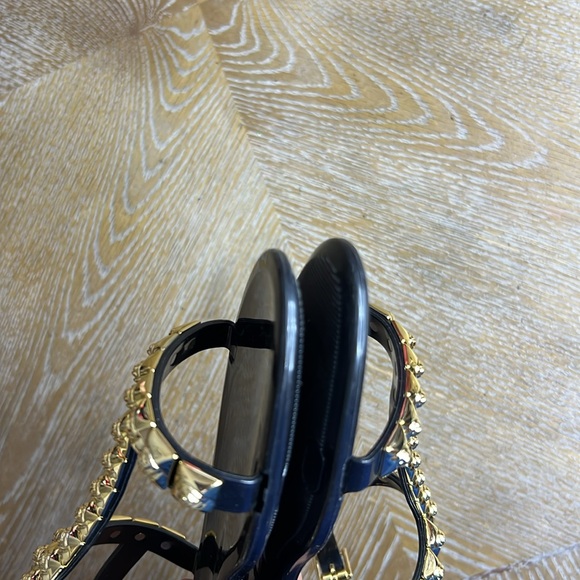 STUART WEITZMAN Jelrose Black Flat Sandals 5 - Picture 11 of 14